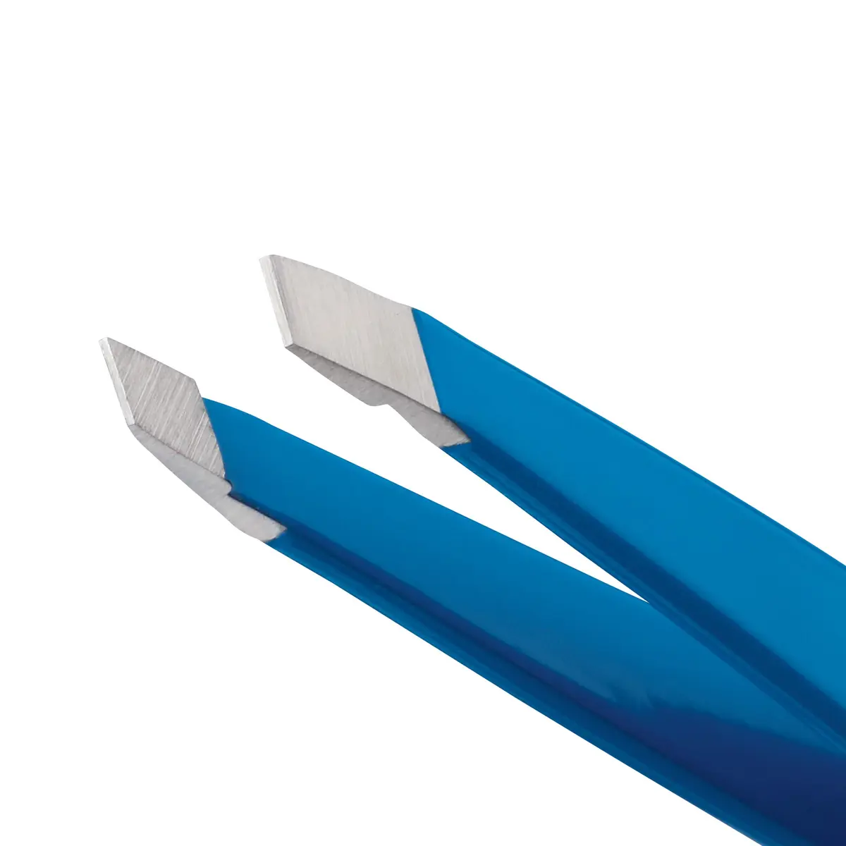Tweezerman Mini Slant Tweezer Bahama Blue | Precision Pointed Tips for Eyebrows - view 4