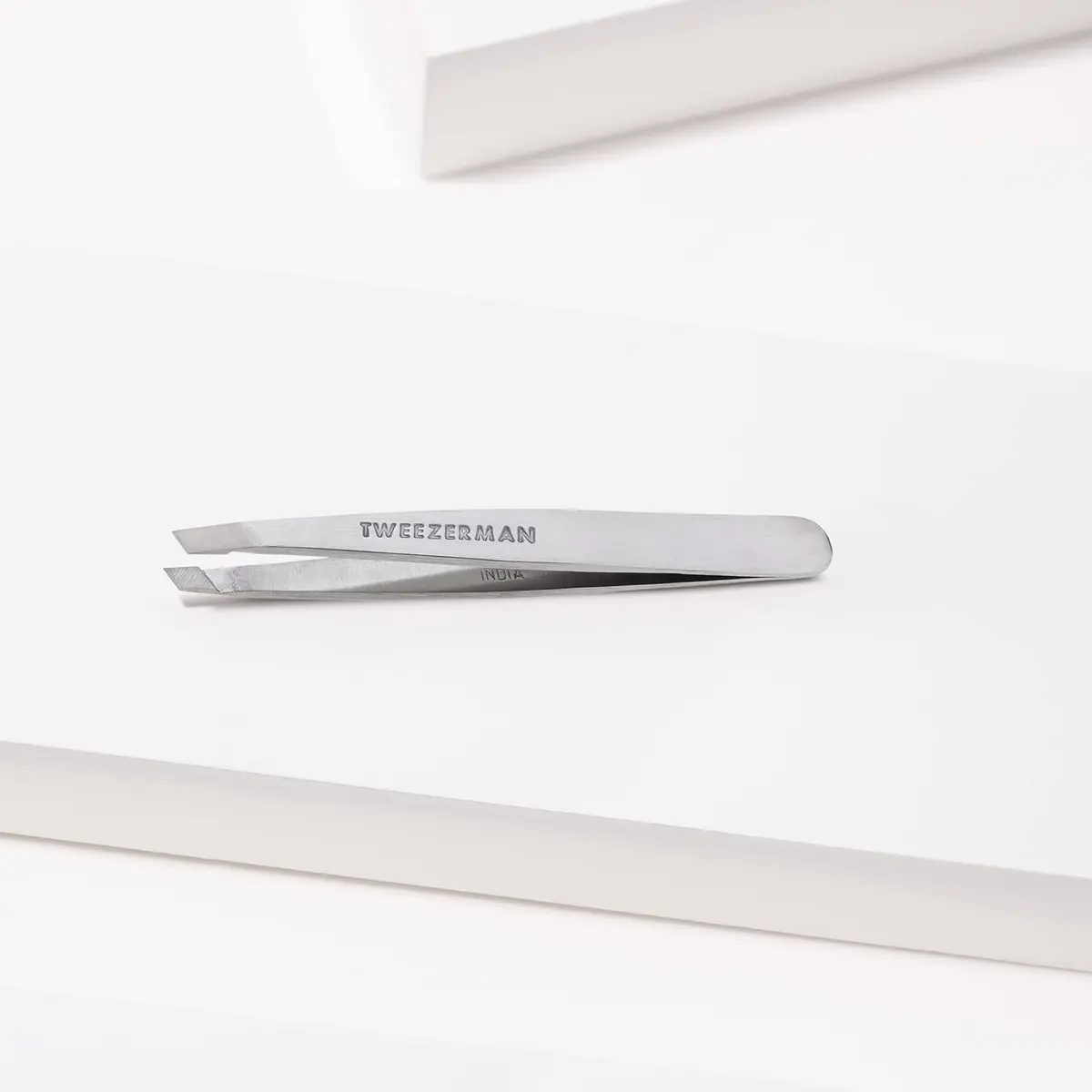Tweezerman Mini Slant Tweezer Classic Stainless Steel, 1 Count | Precision Pointed Tips for Eyebrows - view 5