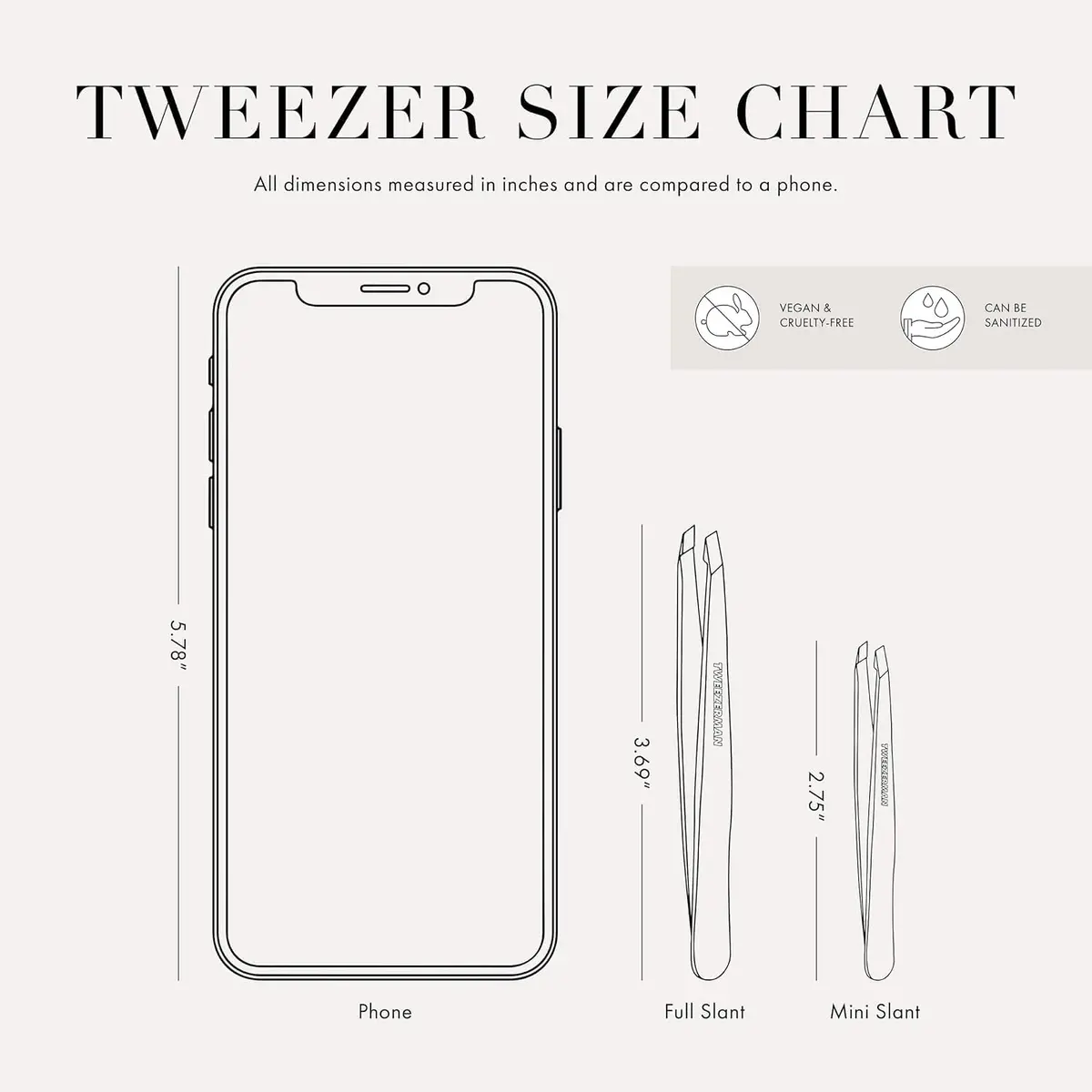 Tweezerman Mini Slant Tweezer Classic Stainless Steel, 1 Count | Precision Pointed Tips for Eyebrows - view 6
