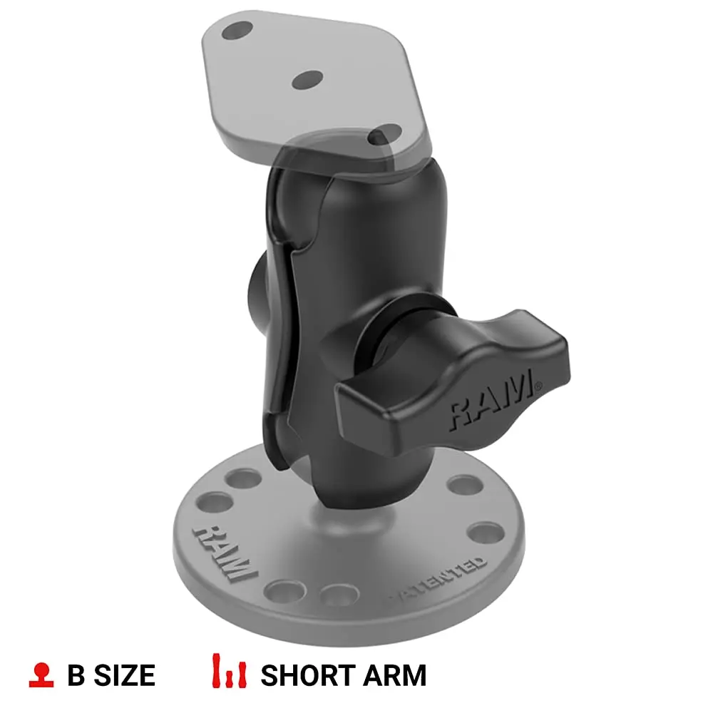 RAM MOUNTS Long Double Socket Arm for B Size 1" Balls | Heavy-Duty Marine Aluminum, 6" Length, Secure Locking - main product image