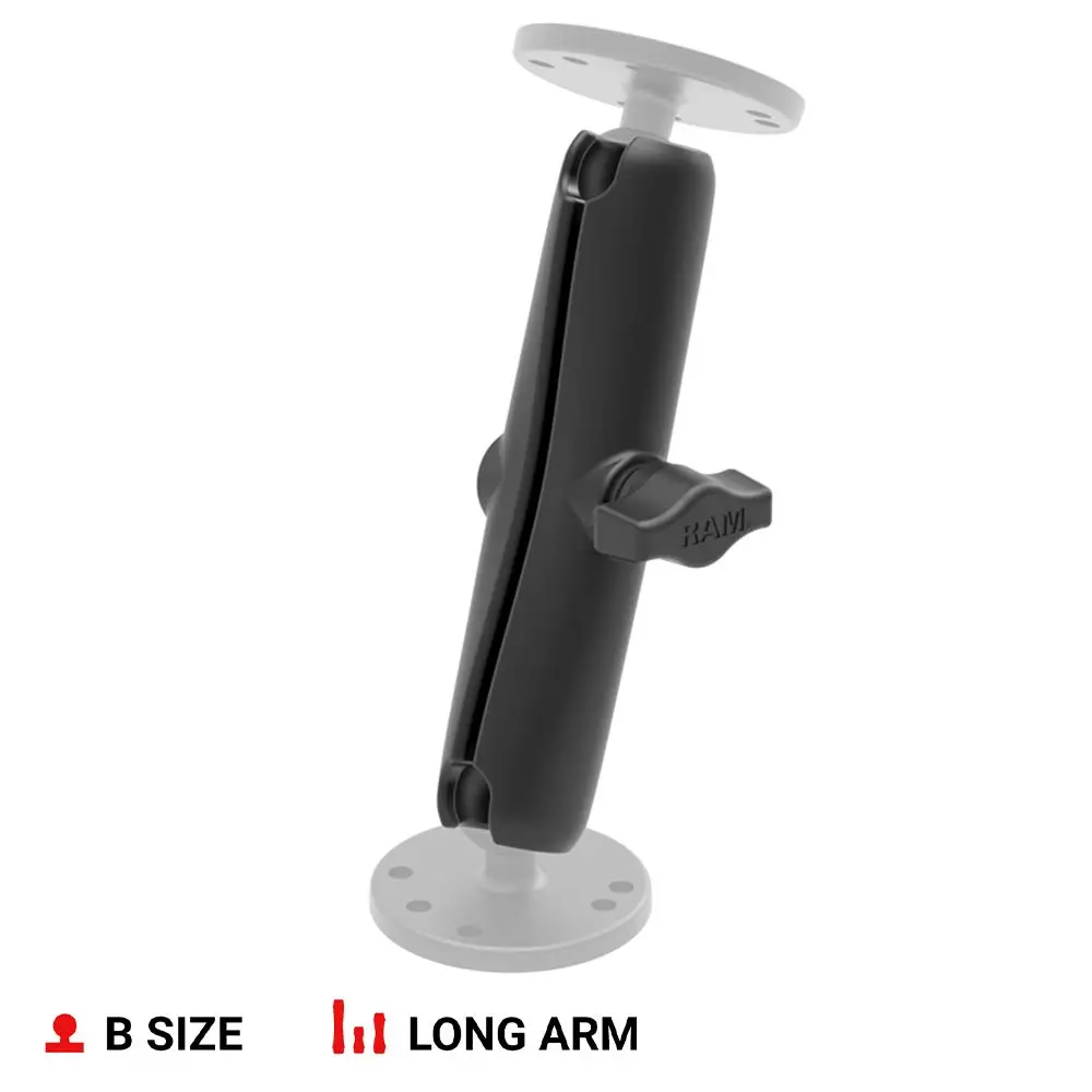 RAM MOUNTS Long Double Socket Arm for B Size 1" Balls | Heavy-Duty Marine Aluminum, 6" Length, Secure Locking - view 2