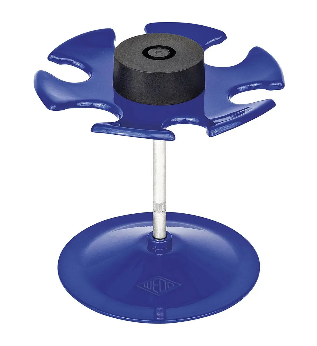 WEDO Rubber Stamp Holder with 6 Compartments | Round Blue Workspace Organizer - main product image