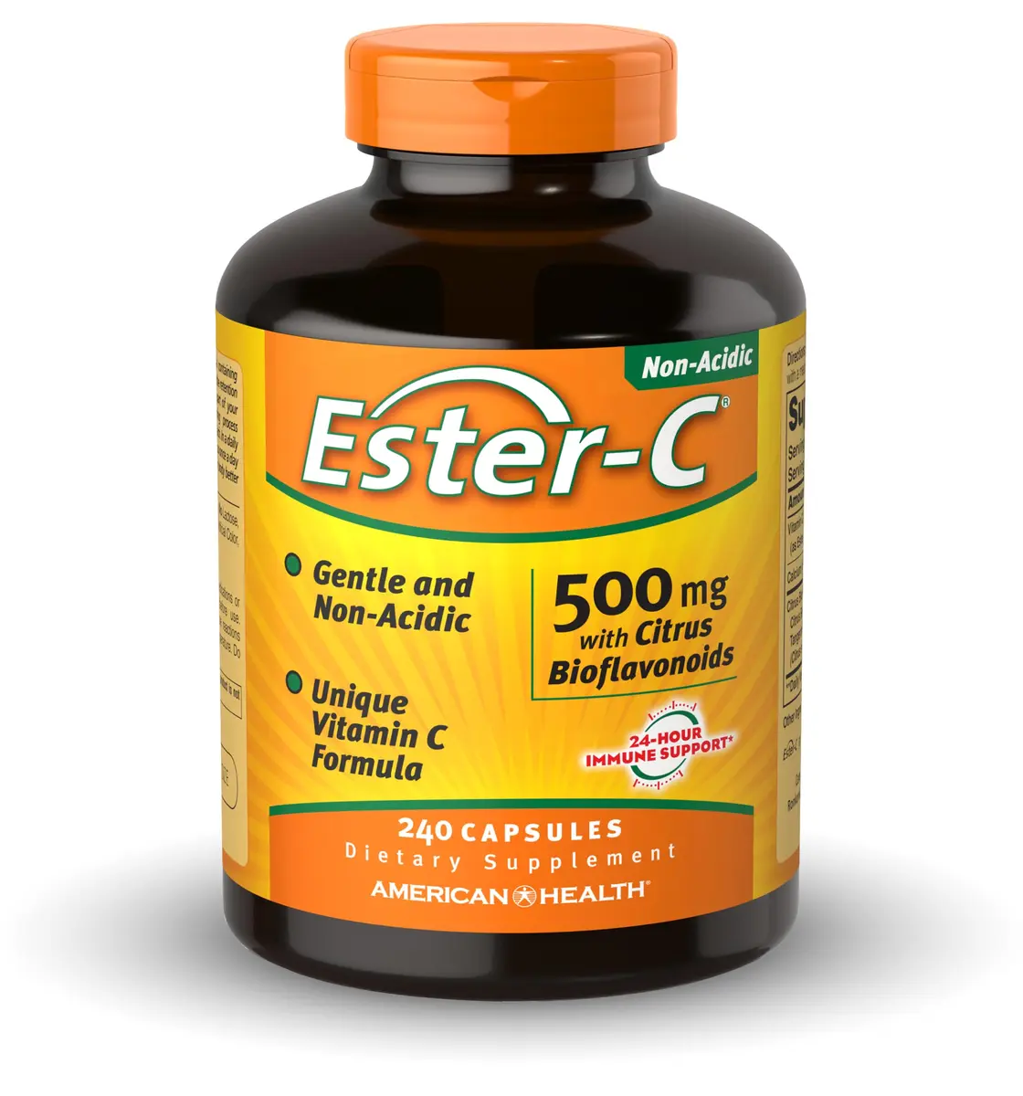 American Health Ester-C 500mg 240ct | Non-acidic Vitamin C with Bioflavonoids for Immune Support - main product image