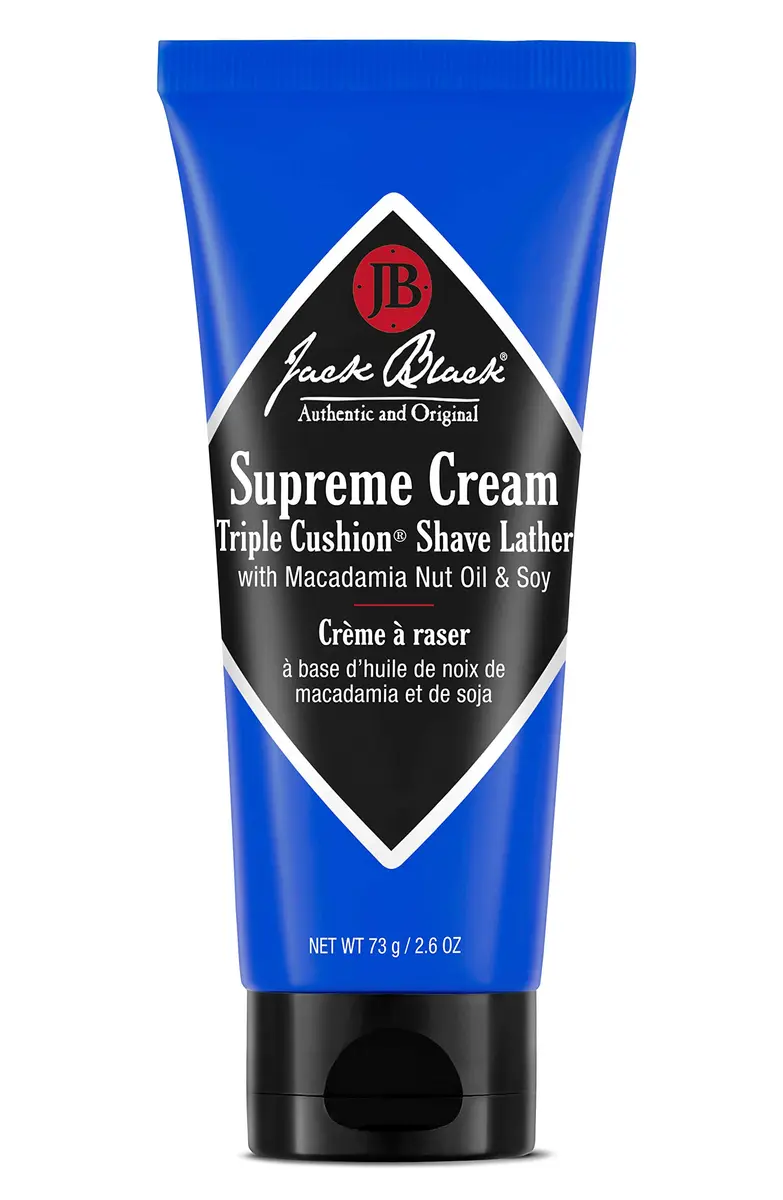 Jack Black Supreme Cream Triple Cushion Shave Lather 2.6 oz | Hydrating, Organic, Pain-Free Shave - main product image