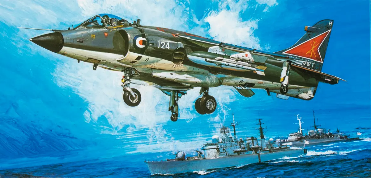 Tamiya 1/48 Scale Royal Navy Sea Harrier FRS.1 Model Kit 29.6cm (11.6 Inch) | Authentic British Aerospace Jet Fighter - view 8