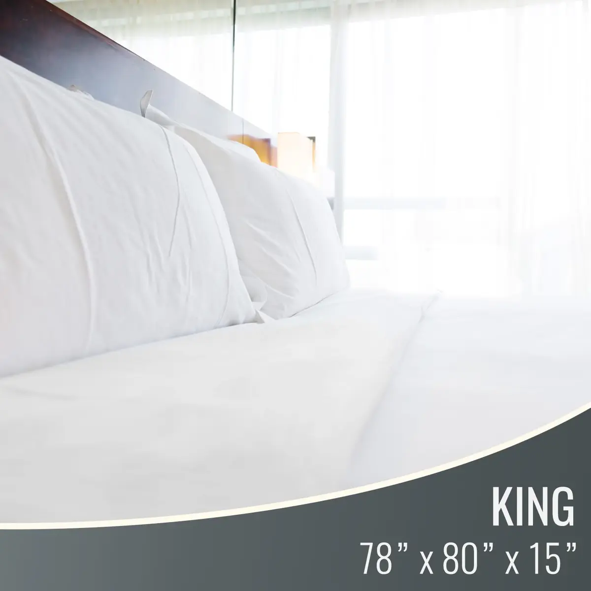 DMI King Size Zippered Mattress Protector 78x80 inches (198x203 cm) | Waterproof Vinyl Bed Cover - view 2