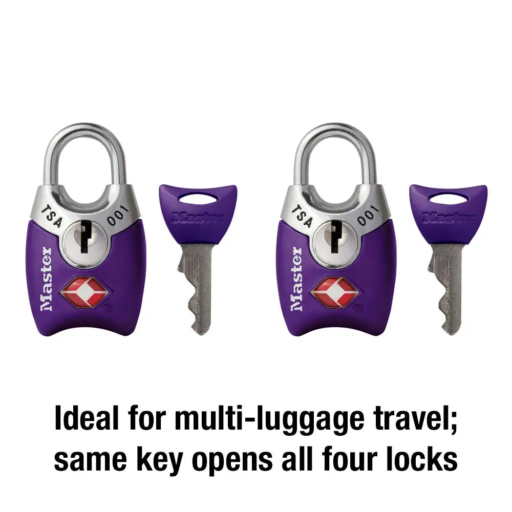 Master Lock TSA Approved Keyed Luggage Lock 2 Pack | Resettable Combination Lock for Travel - view 4
