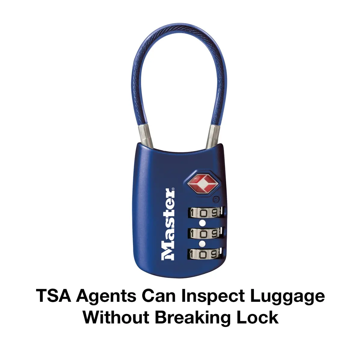 Master Lock TSA Approved Combination Luggage Lock 30mm Cable Lock | Set Your Own Combination - view 2