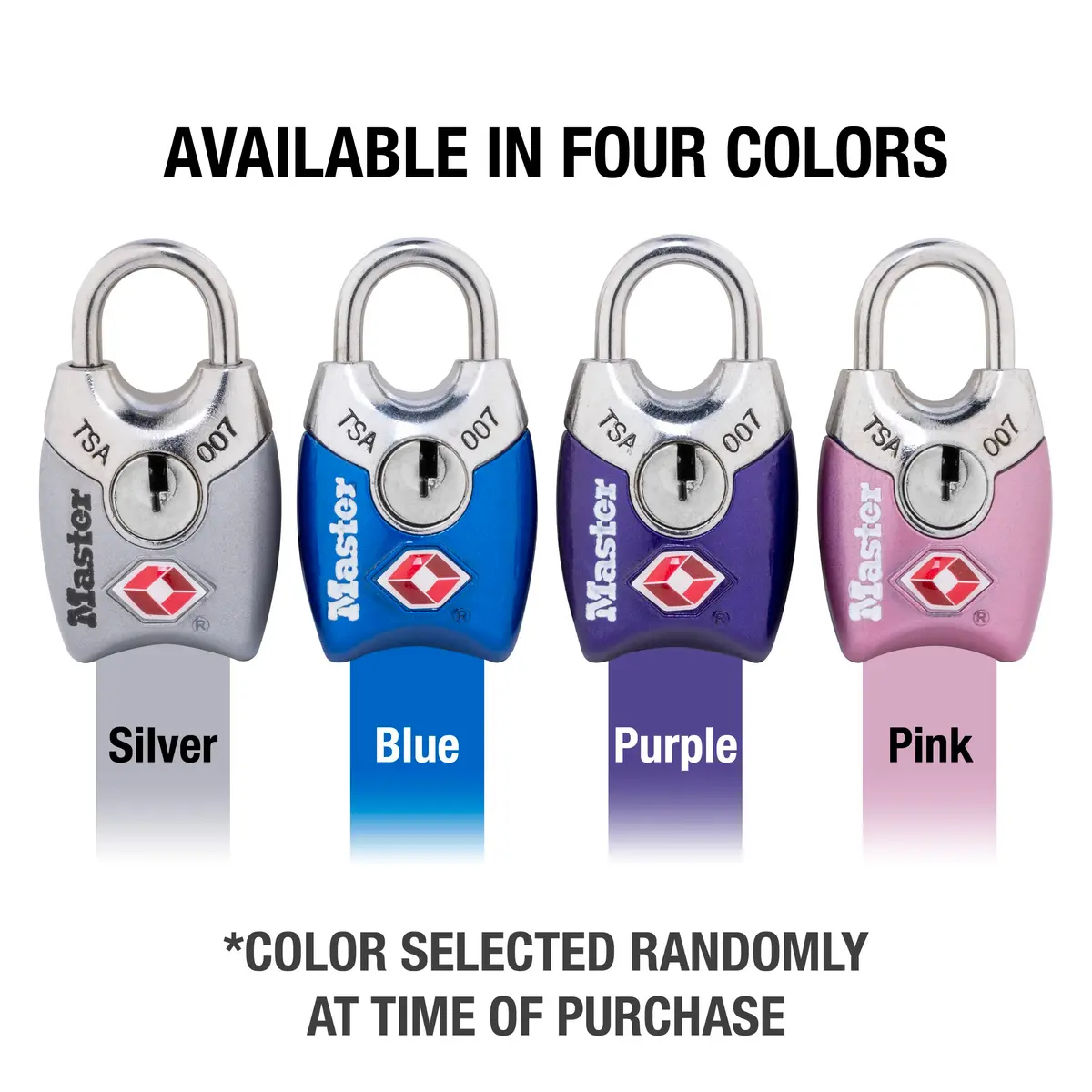 Master Lock TSA Approved Luggage Lock 4 Pack | Durable Metal Body & Shrouded Steel Shackle - view 5