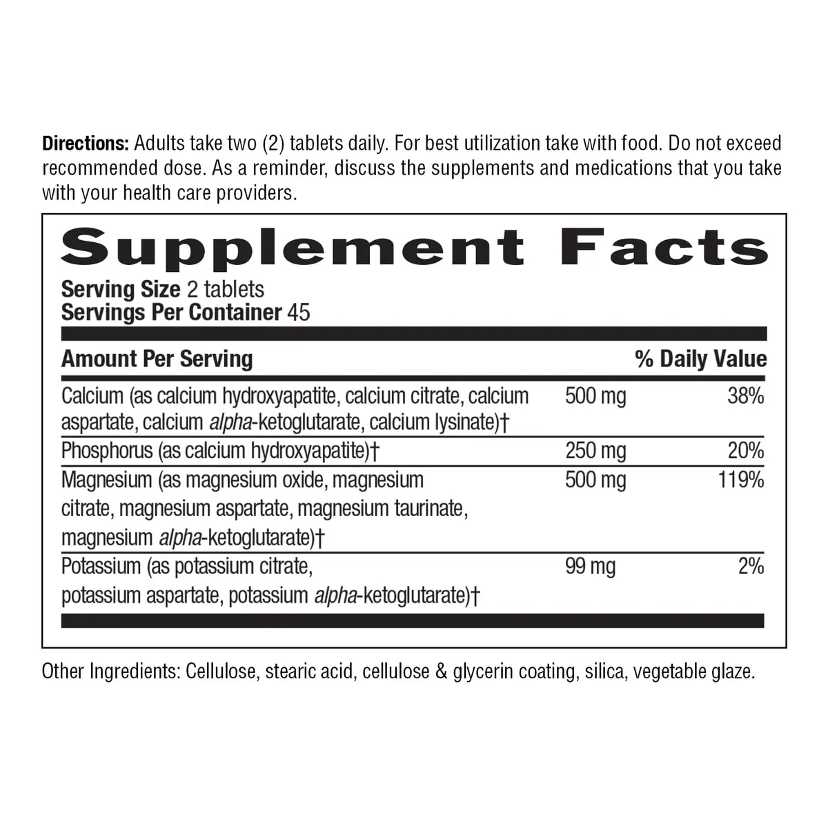 Country Life Target Mins - Calcium Magnesium Potassium 500mg/500mg/99mg | Mineral Support for Bone & Muscle (115c) - view 7