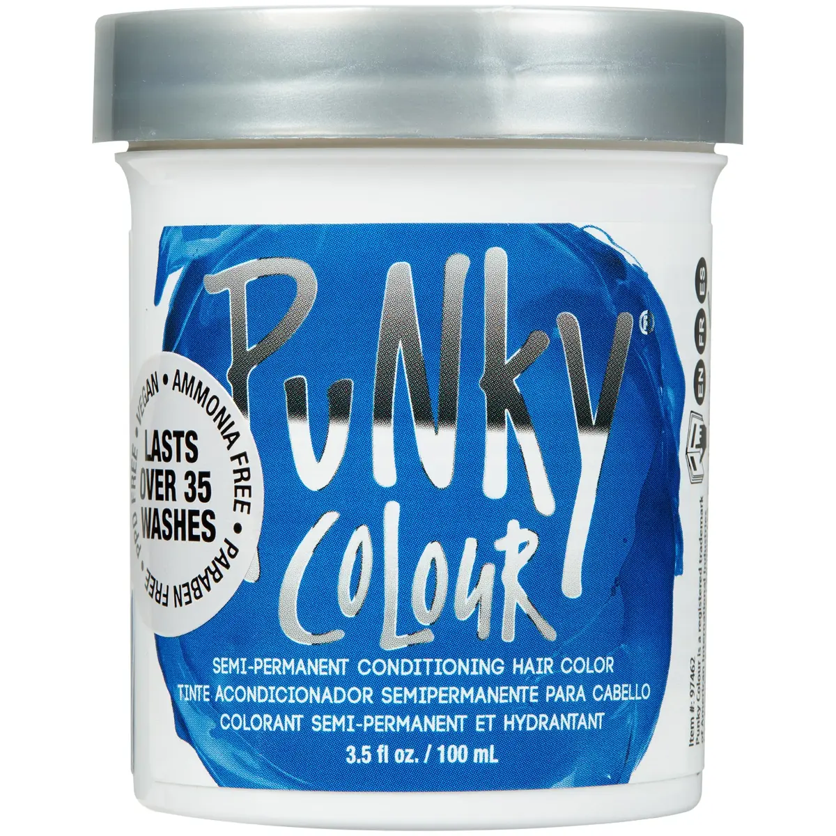 Punky Atlantic Blue Semi Permanent Hair Color 103ml (3.5 fl oz) | Vegan & Cruelty-Free Conditioning Hair Dye - main product image
