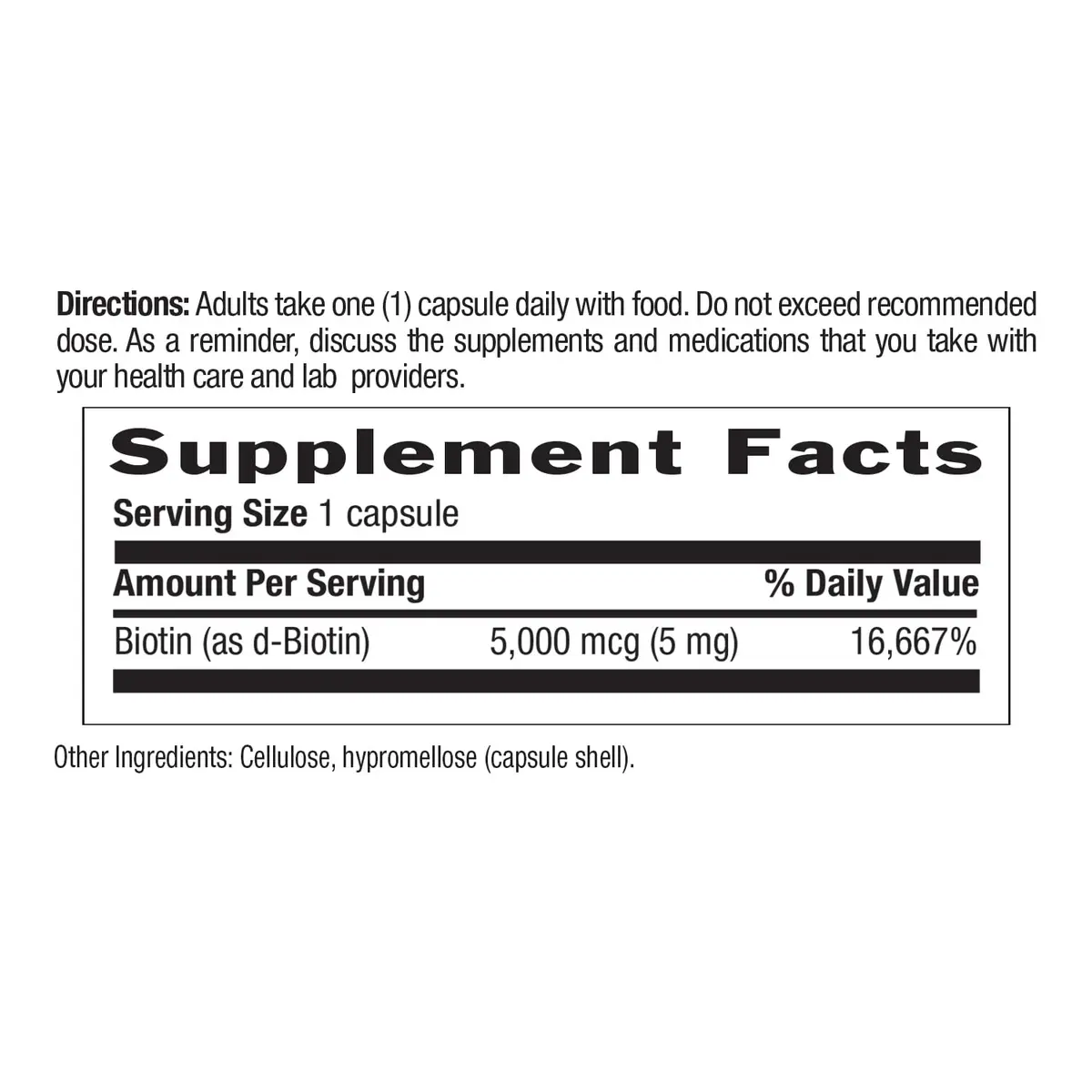 Country Life Biotin 5 mg for Hair, Scalp & Nails | Vegan Capsules for Healthy Hair & Nails - view 8
