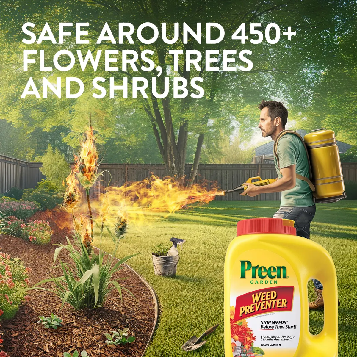 Preen Garden Weed Preventer 16 lb | Up to 3 Months Weed Control, Safe for 200+ Plants - view 4