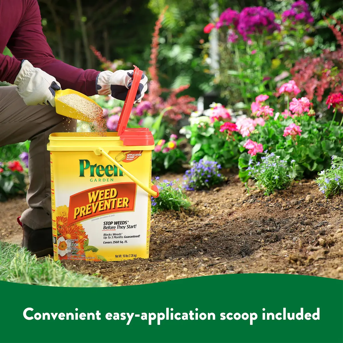 Preen Garden Weed Preventer 16 lb | Up to 3 Months Weed Control, Safe for 200+ Plants - view 6