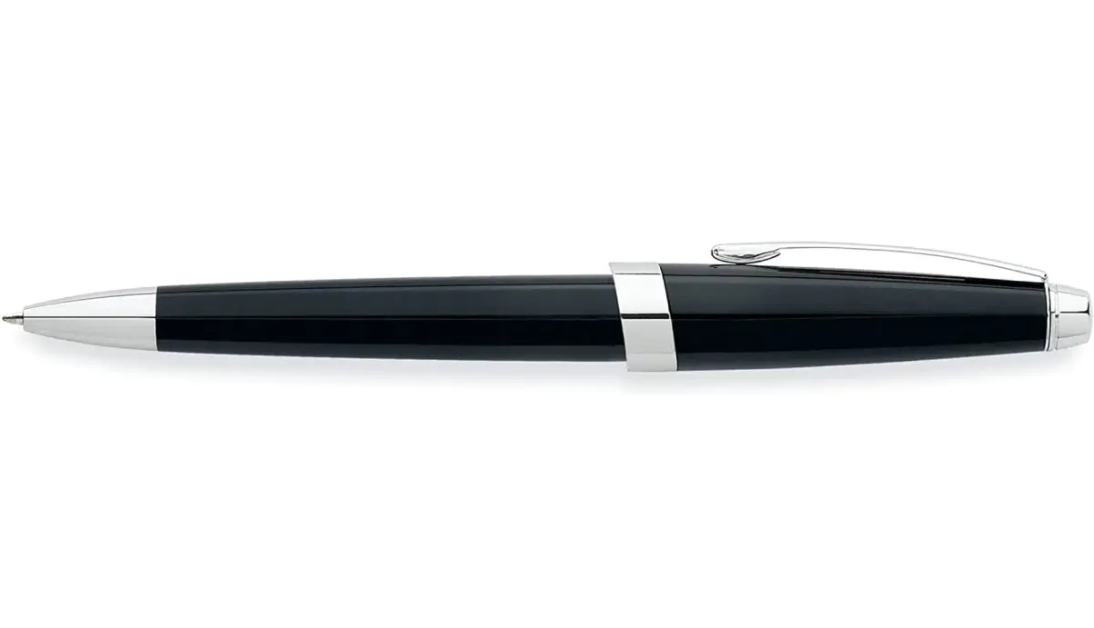 Cross Aventura Ballpoint Pen, Medium Point, Onyx Black Resin with Chrome Accents | Smooth Ink Flow - view 2