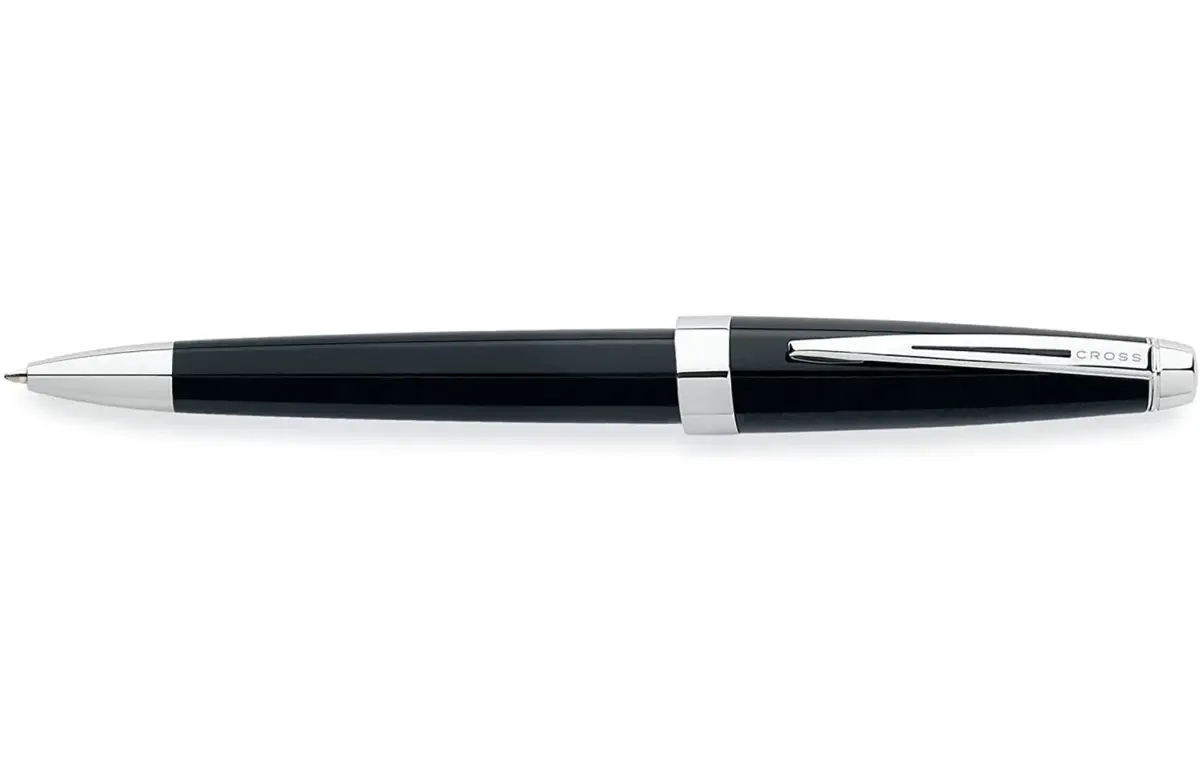 Cross Aventura Ballpoint Pen, Medium Point, Onyx Black Resin with Chrome Accents | Smooth Ink Flow - view 3