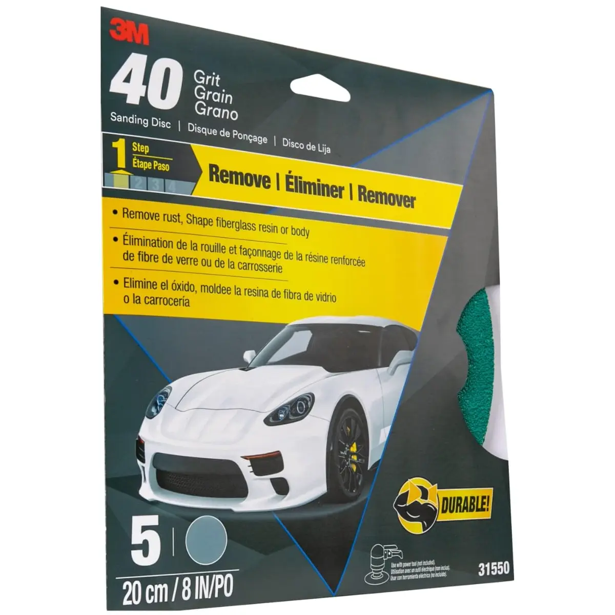 3M Sanding Disc with Stikit Attachment, 8 in, 40 grit | Auto Body & Metal Sanding - view 2