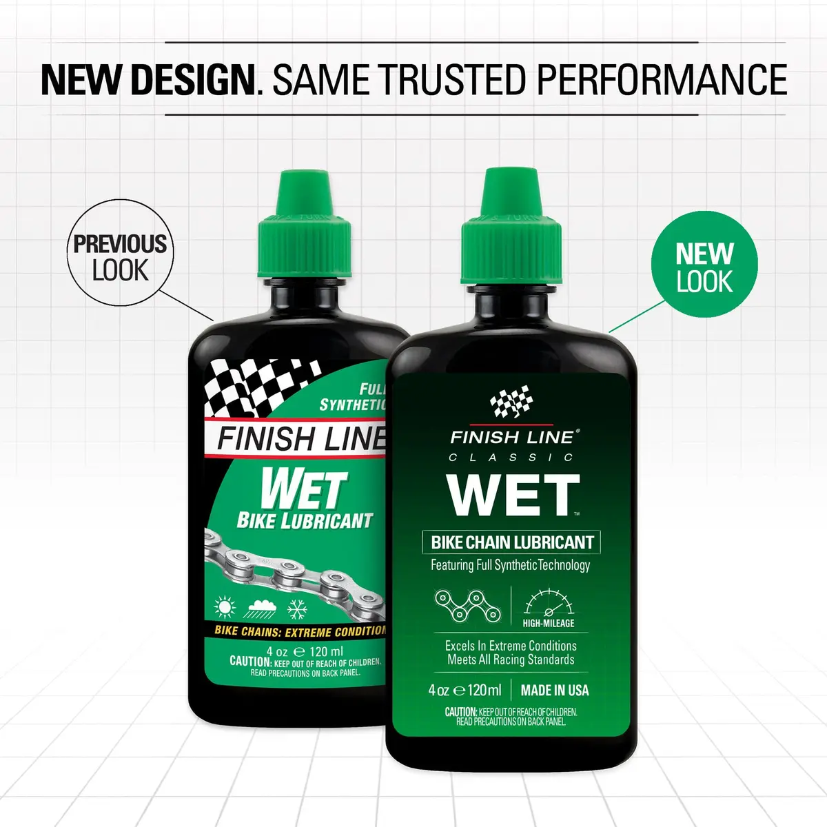 Finish Line Wet Bicycle Chain Lubricant 118ml (4 fl oz) | Maximum Water Resistance for Extreme Conditions - view 2