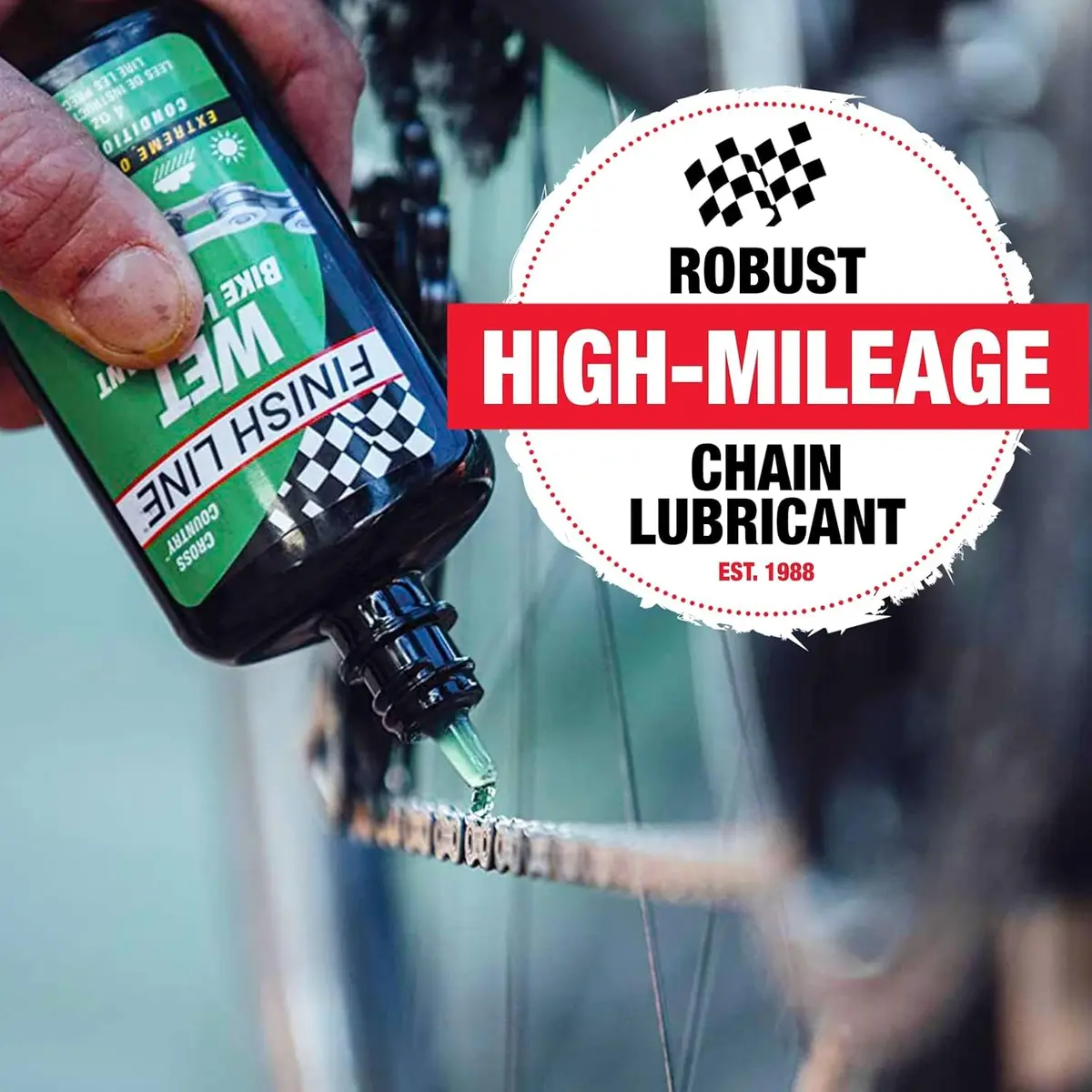 Finish Line Wet Bicycle Chain Lubricant 118ml (4 fl oz) | Maximum Water Resistance for Extreme Conditions - view 4