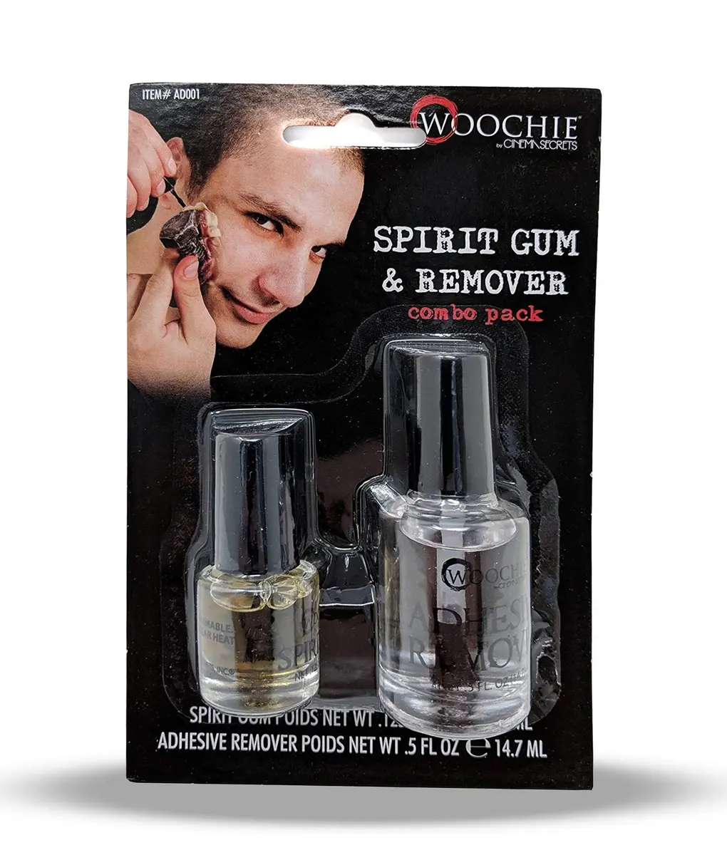 Woochie Spirit Gum & Remover Combo Pack | Flammable, Multi-colored, Peppermint, 0.125oz & 1oz - main product image