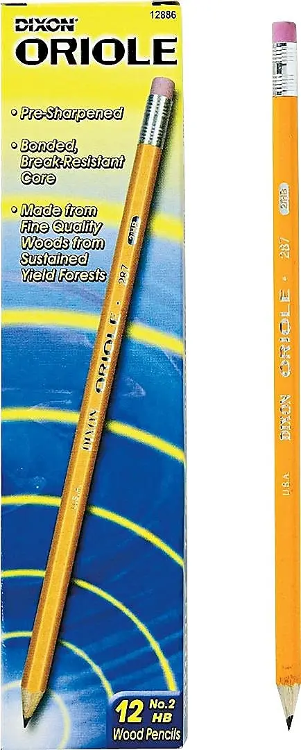 Dixon Oriole Presharpened Pencil, 12 Count (#2 HB) | Smooth Writing, Break-Resistant - view 5