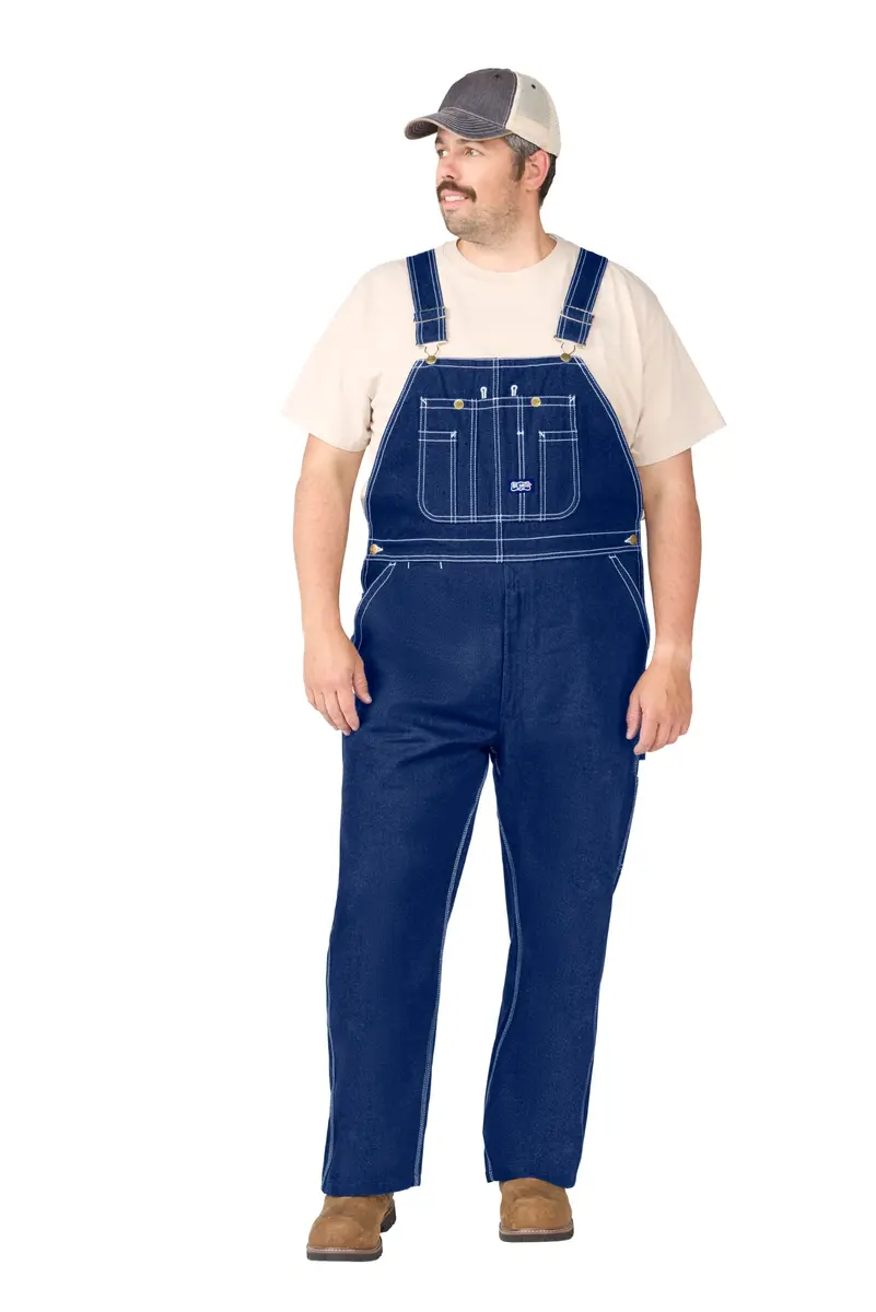Liberty Walls Men's Big Smith Rigid Bib Overall 38W x 28L | Durable 100% Cotton Denim - main product image