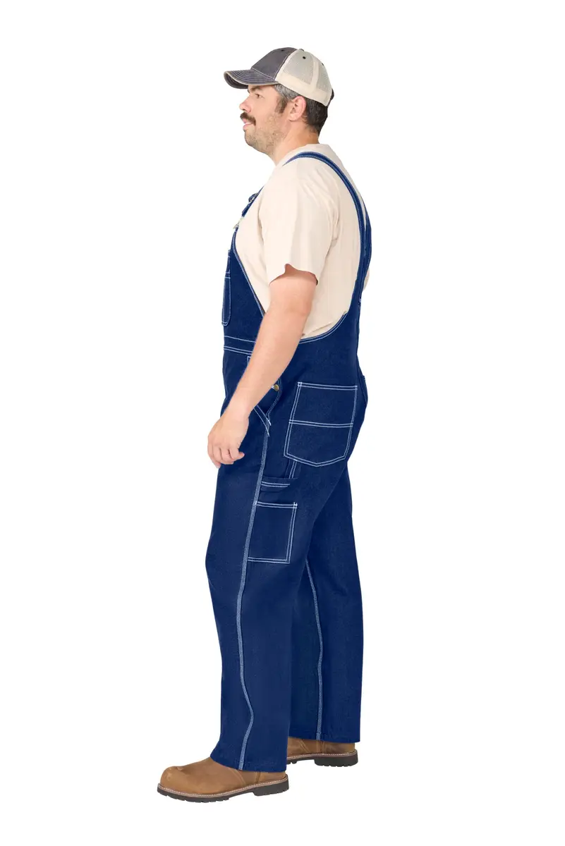 Liberty Walls Men's Big Smith Rigid Bib Overall 38W x 28L | Durable 100% Cotton Denim - view 6