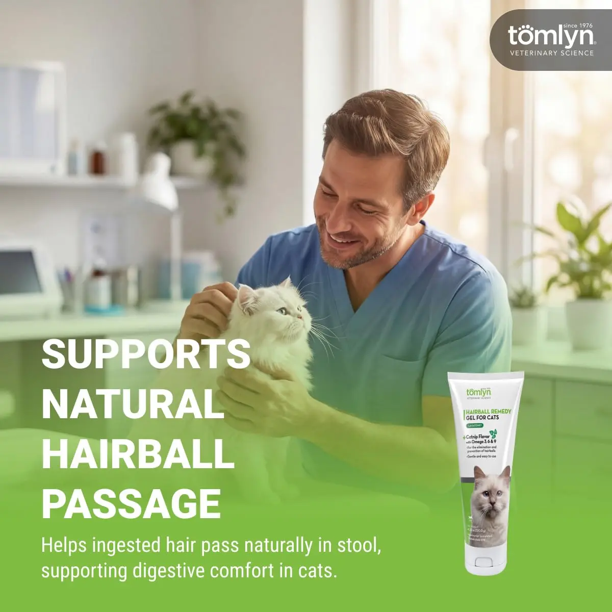 Tomlyn Hairball Gel for Cats with Catnip | Effective Hairball Prevention & Relief, 4.25 oz - view 3