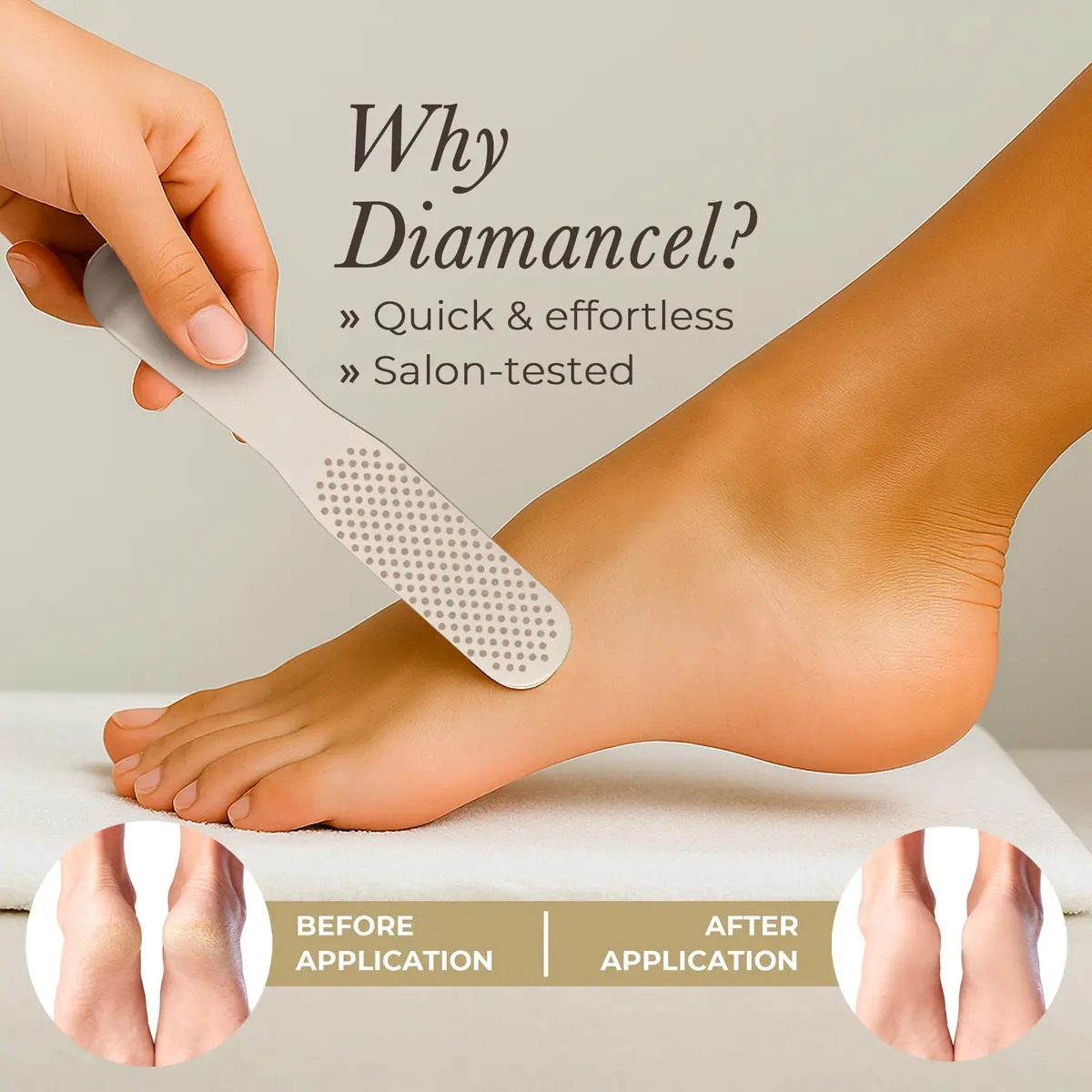 Diamancel Luxury Diamond Foot Buffer – #20 Coarse Grit for Large Calluses | Professional Diamond File for Dry, Thick Skin - view 4