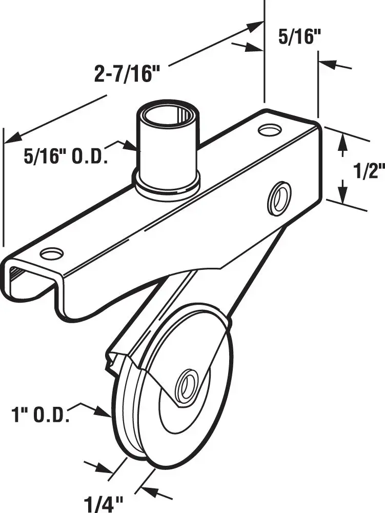 PRIME-LINE B 702 1 In. Steel Screen Door Roller (2 Pack) | Smooth Operation for Sliding Doors - view 2