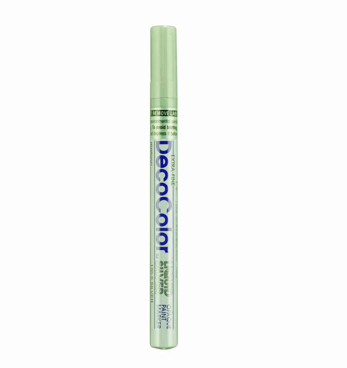 Marvy Uchida DecoColor Liquid Extra Fine Paint Marker, Silver | Weatherproof, Xylene-Free, Lead-Free, 1 Count - main product image