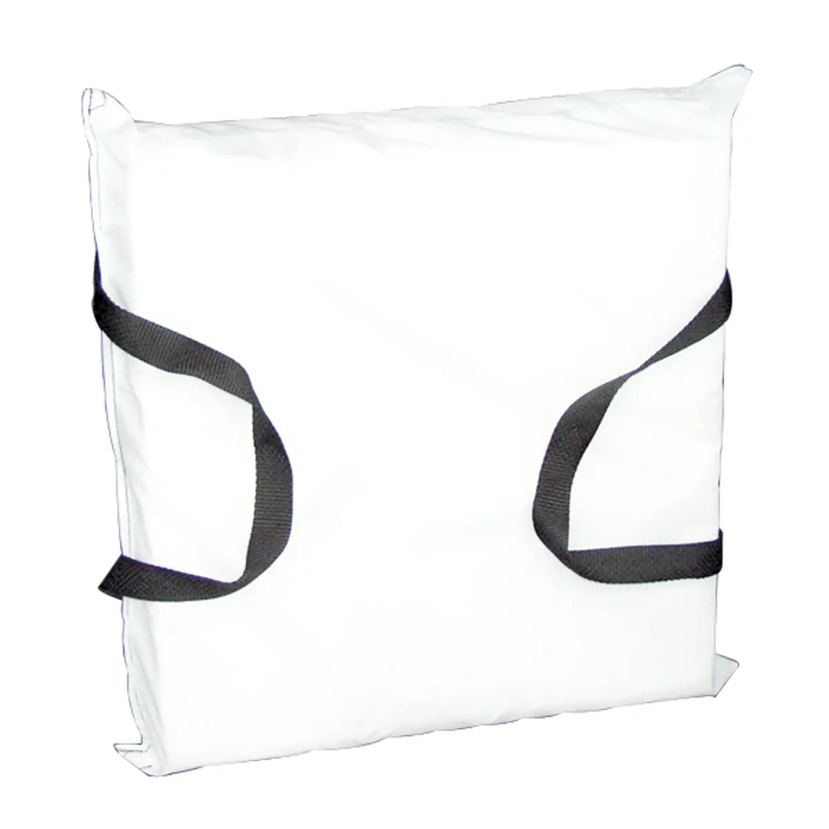 Onyx Throw Pillow | Nautical Plain White Nylon Cushion 15" x 16" x 2.5" - main product image