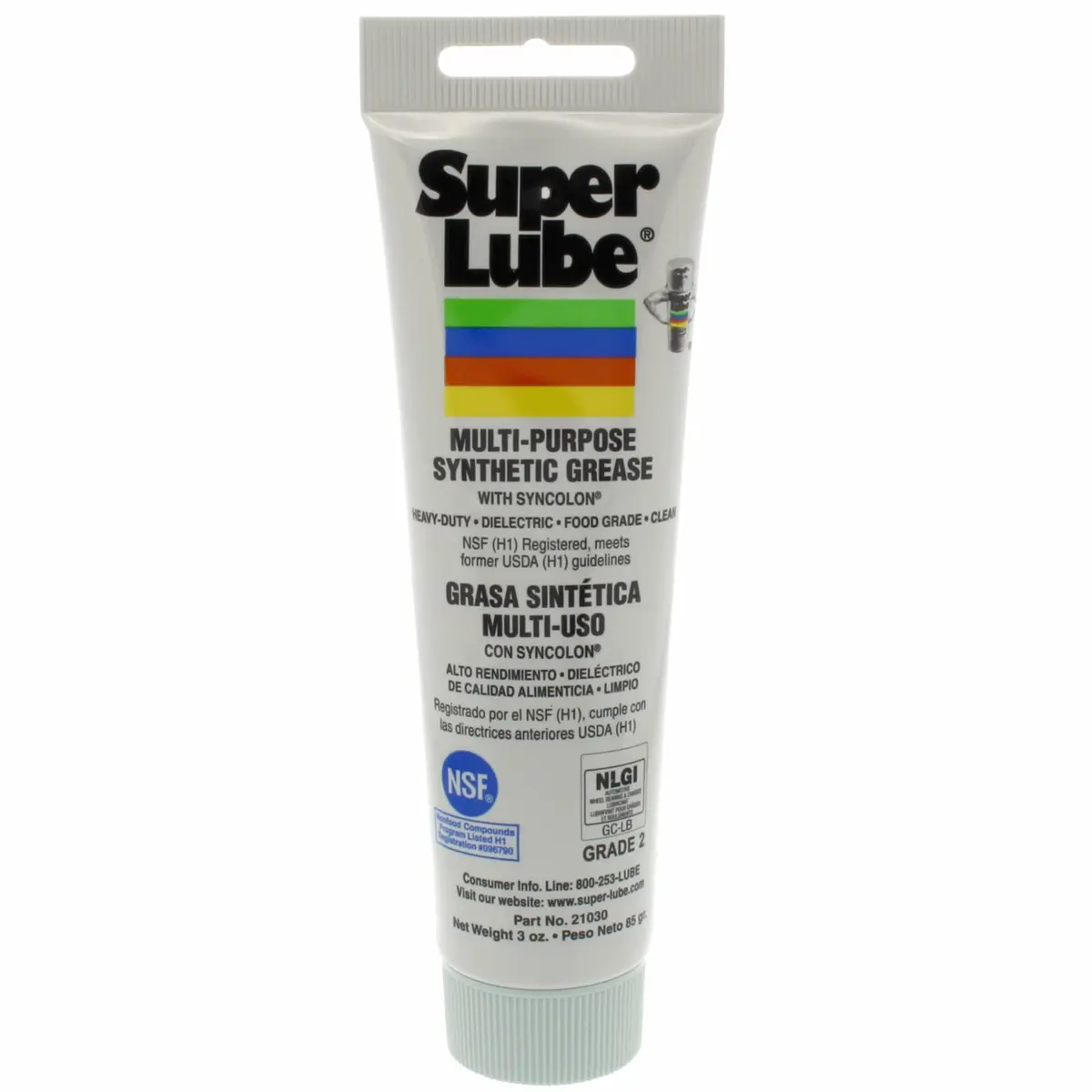 Super Lube Multi-Purpose Synthetic Grease 85g (3 oz) Tube | High Temp, Water & Corrosion Resistant - main product image