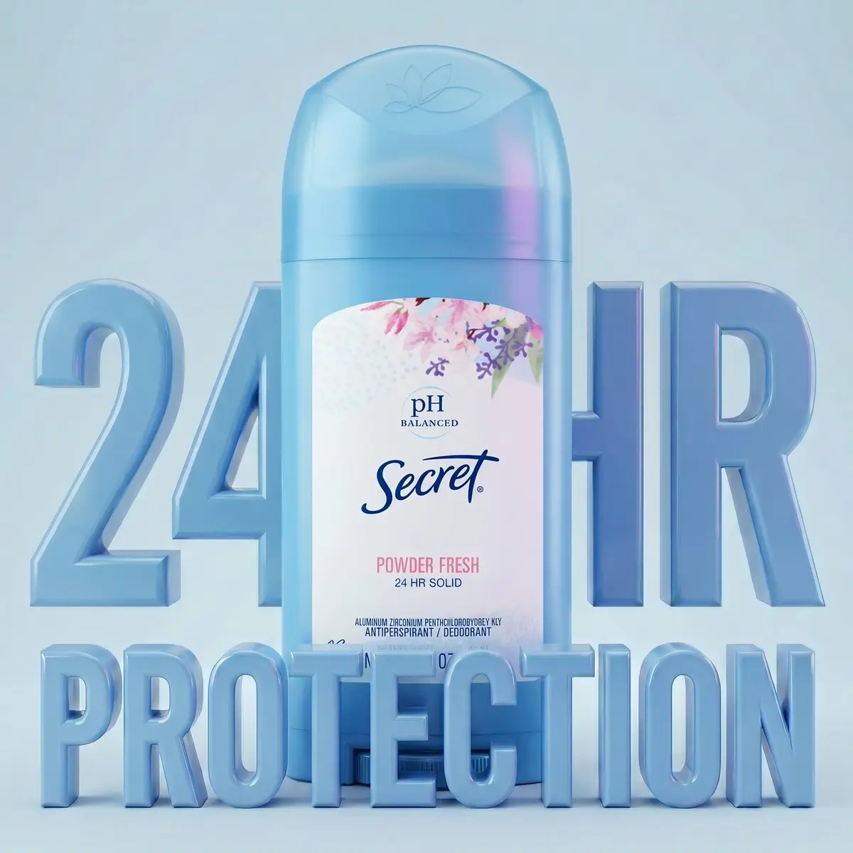 Secret Antiperspirant and Deodorant for Women, Powder Fresh Scent, 76.5g (2.7 oz) | 24hr Sweat & Odor Protection - view 3