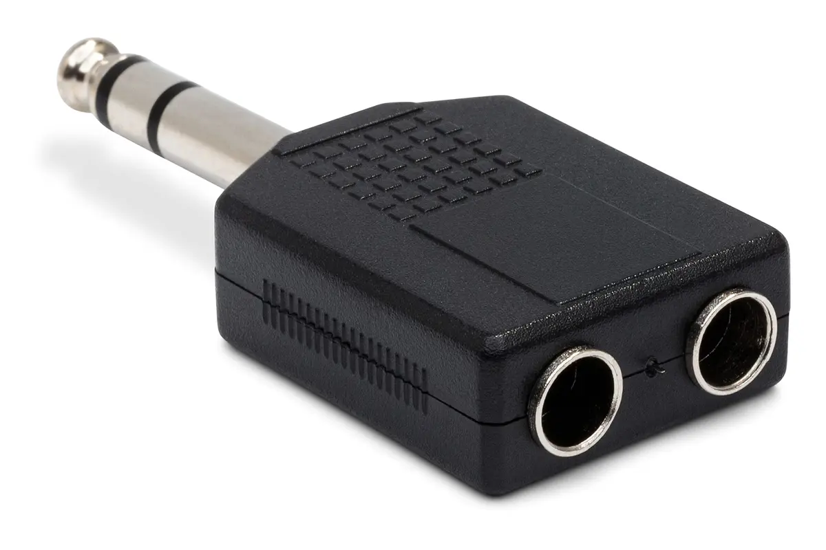 Hosa GPP-359 Dual 1/4" TRS Female to 1/4" TRS Male Adapter | Stereo Signal Splitter (70-120 chars) - main product image