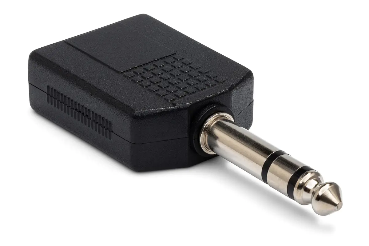 Hosa GPP-359 Dual 1/4" TRS Female to 1/4" TRS Male Adapter | Stereo Signal Splitter (70-120 chars) - view 2