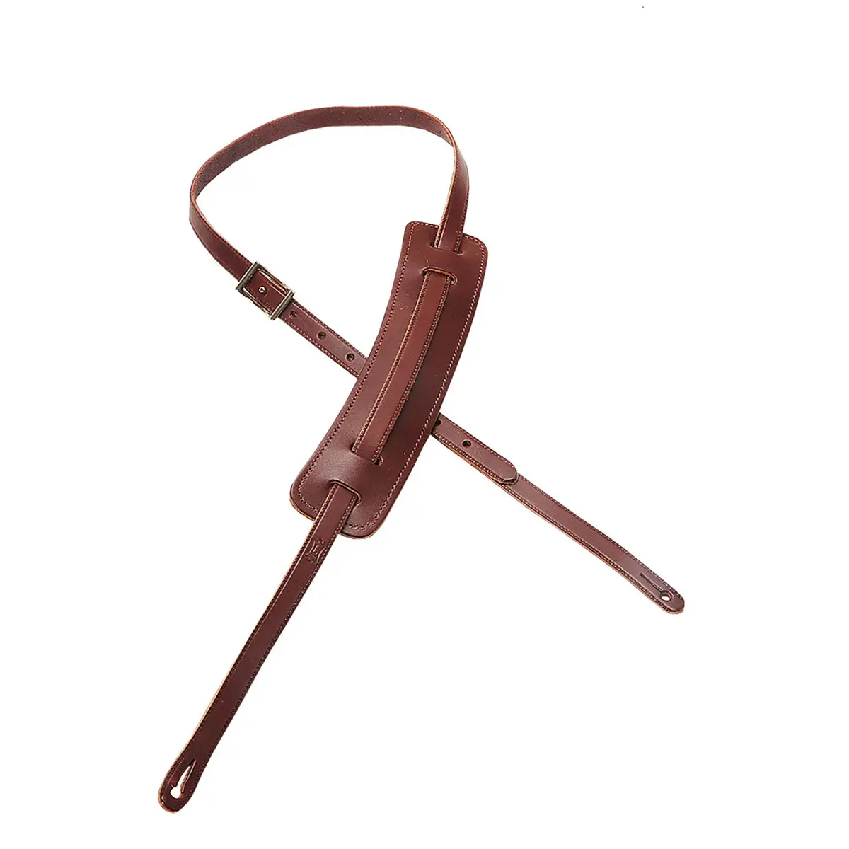 Levy's Leathers Classic 50's Style Veg-Tan Guitar Strap 49-55" Burgundy | Classic Leather Design - main product image