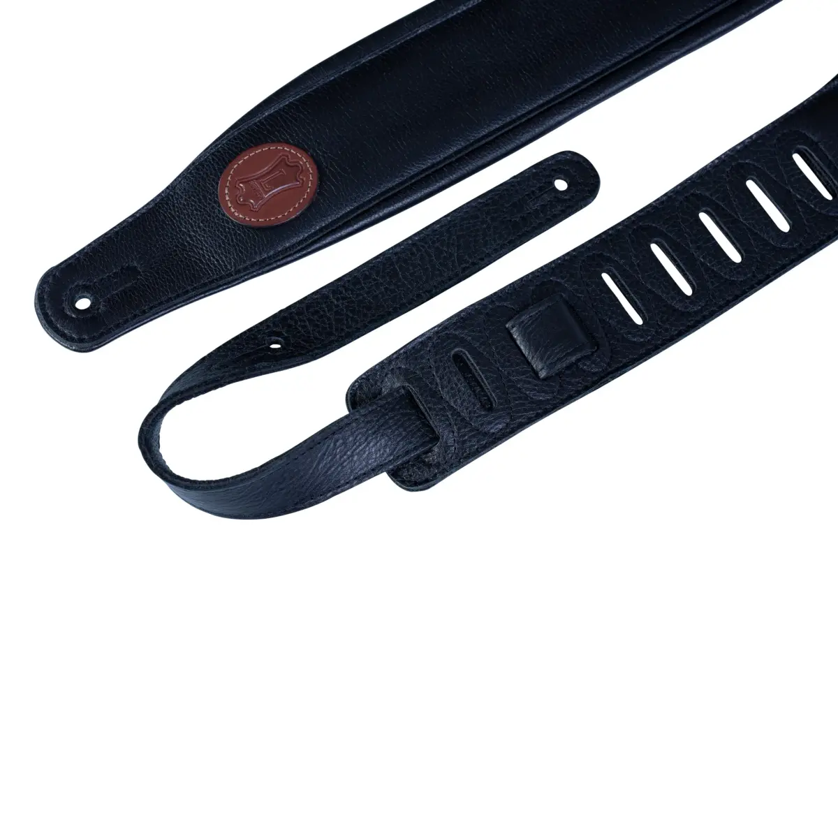 Levy's Signature Legacy Series 3" Garment Leather Guitar Strap, Black | 38-53" Adjustable, Padded Comfort - view 3