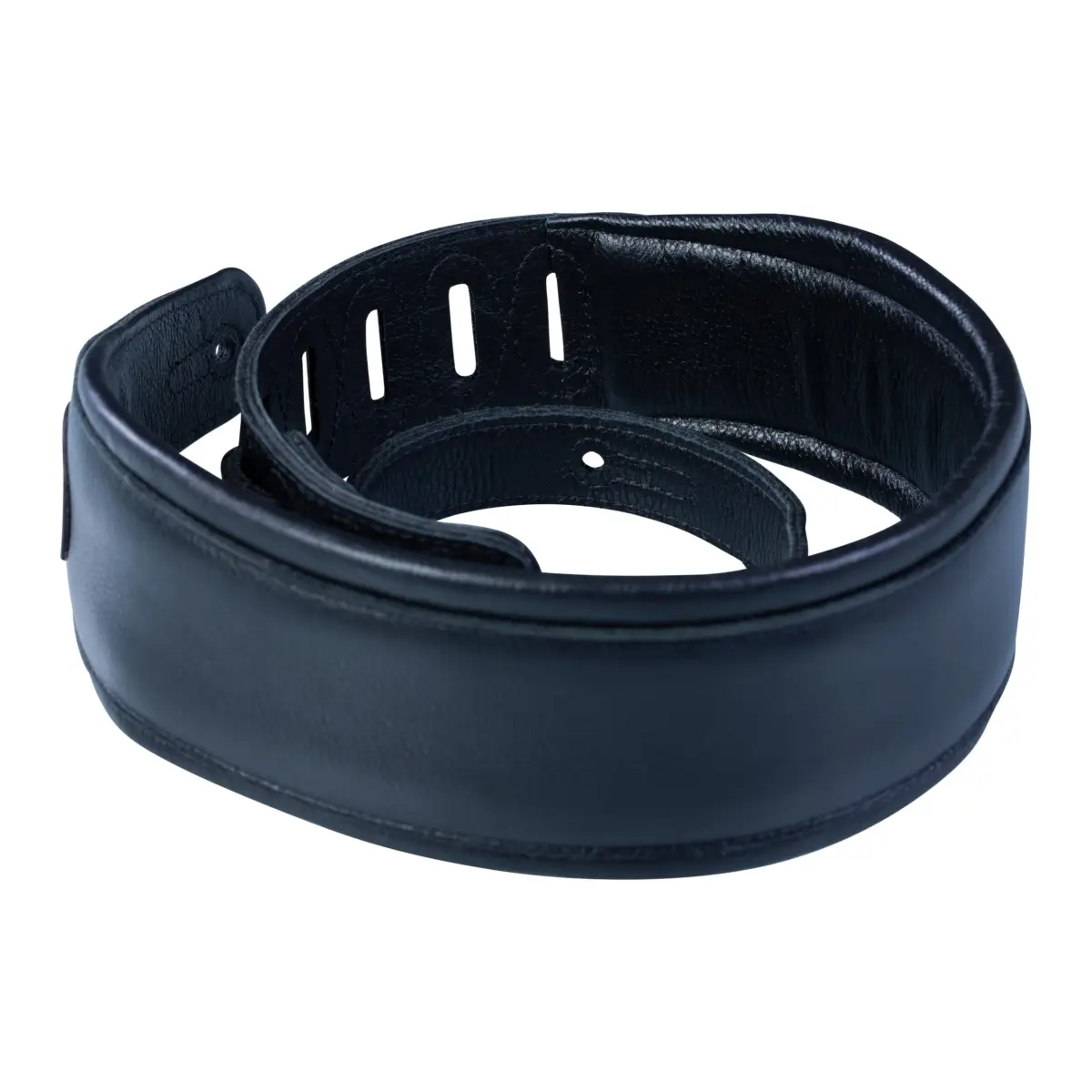 Levy's Signature Legacy Series 3" Garment Leather Guitar Strap, Black | 38-53" Adjustable, Padded Comfort - view 4