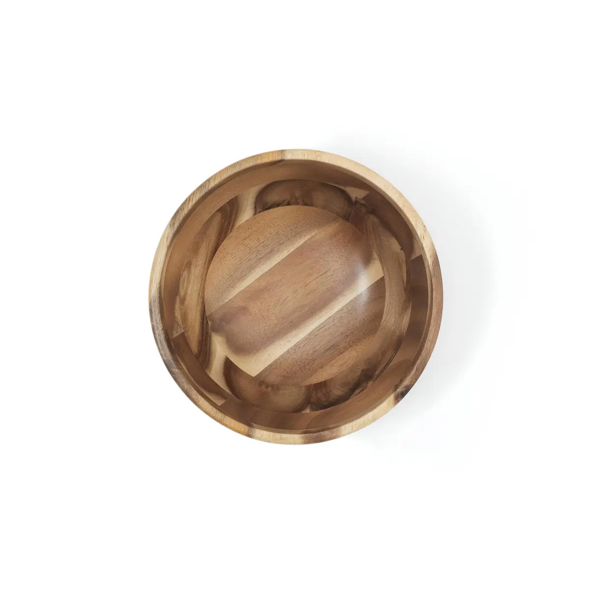 Lipper International Acacia Footed Round Flared Serving Bowl for Fruits or Salads, Small, 7" Diameter x 3" Height - view 7