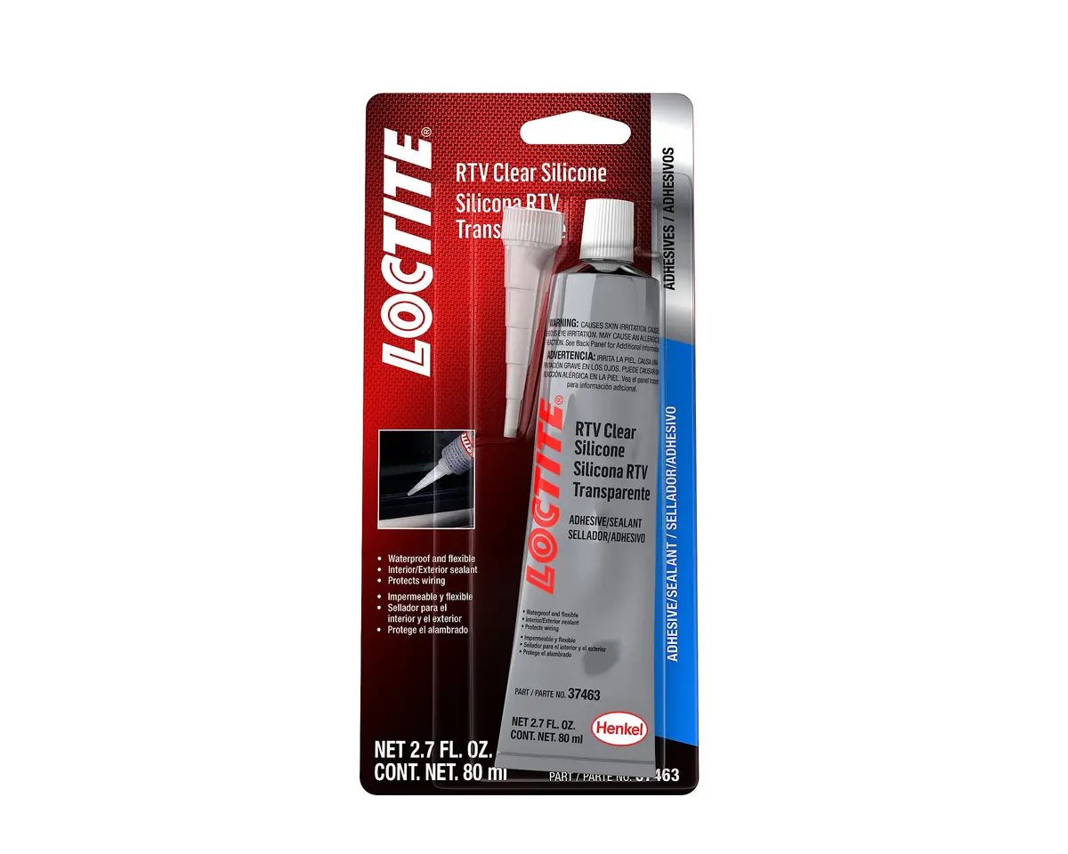 Loctite 37463 Clear RTV Silicone Adhesive/Sealant Tube - 80 ml | Waterproof, Flexible Bonding for Indoor & Outdoor Use - main product image
