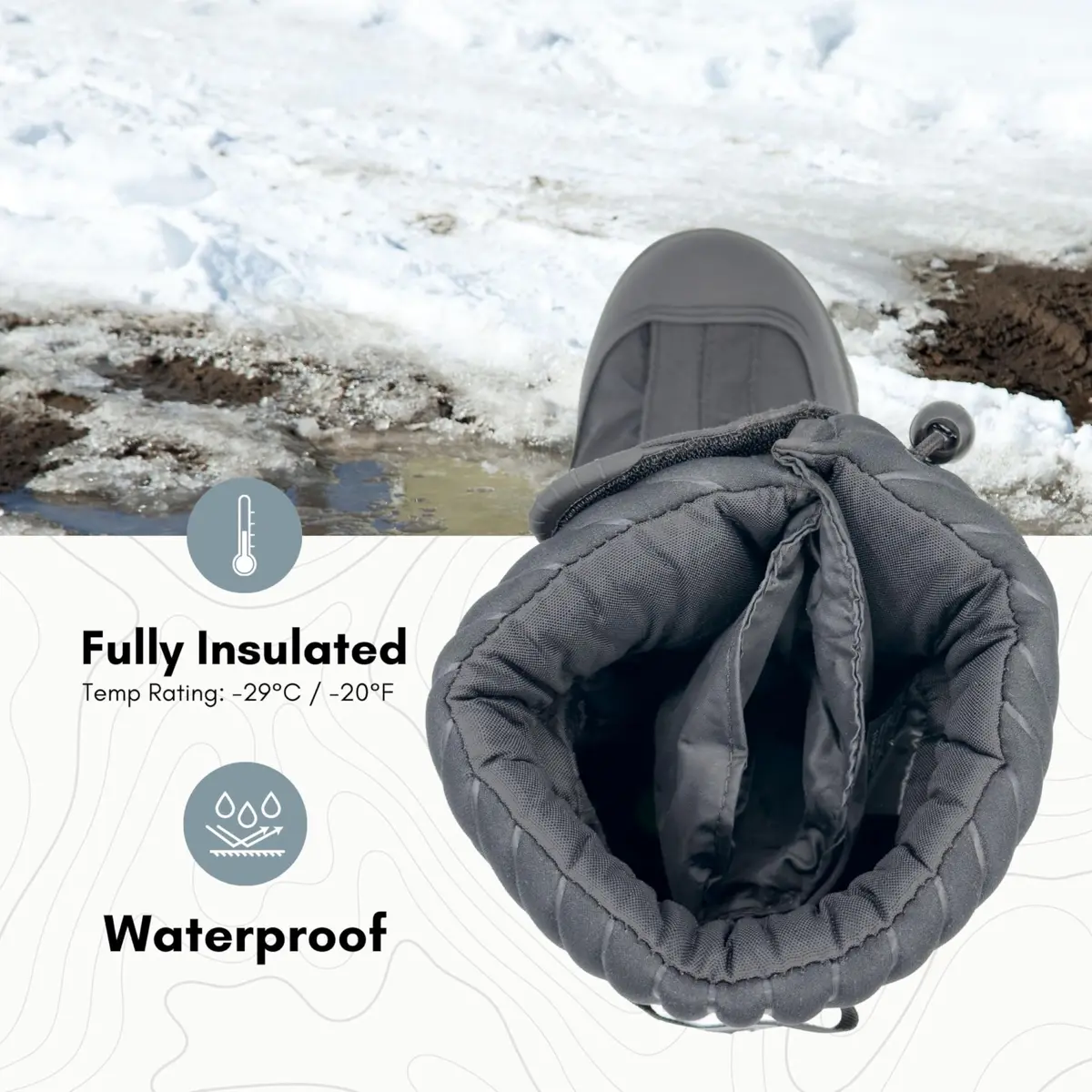 NEOS Overshoe Explorer Waterproof Insulated Winter Boot Covers for Work | Cold-Weather Traction & Durability - view 2