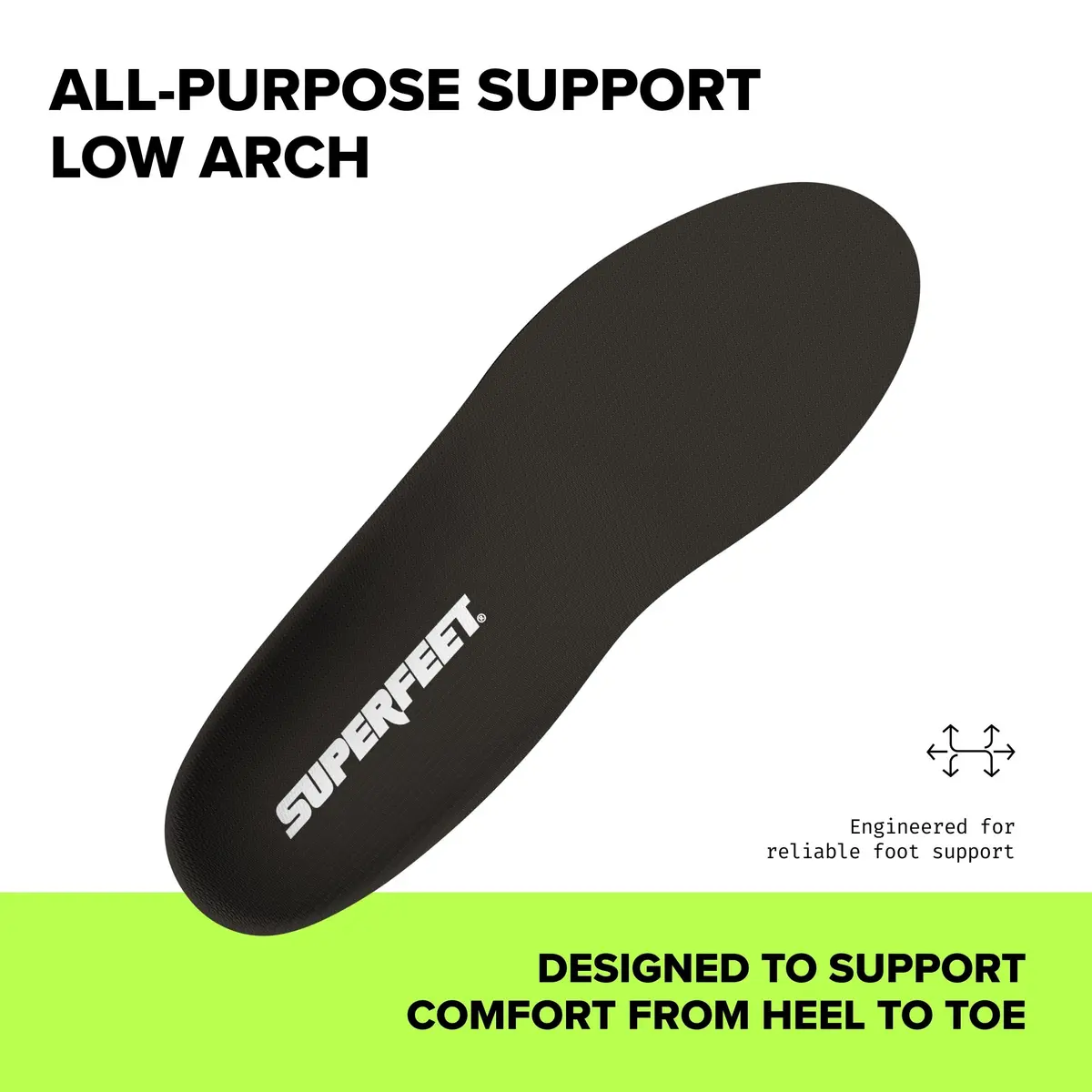 Superfeet All-Purpose Low Arch Support Insoles | Slim Fit Orthotic for Flat & Tight Shoes - view 2