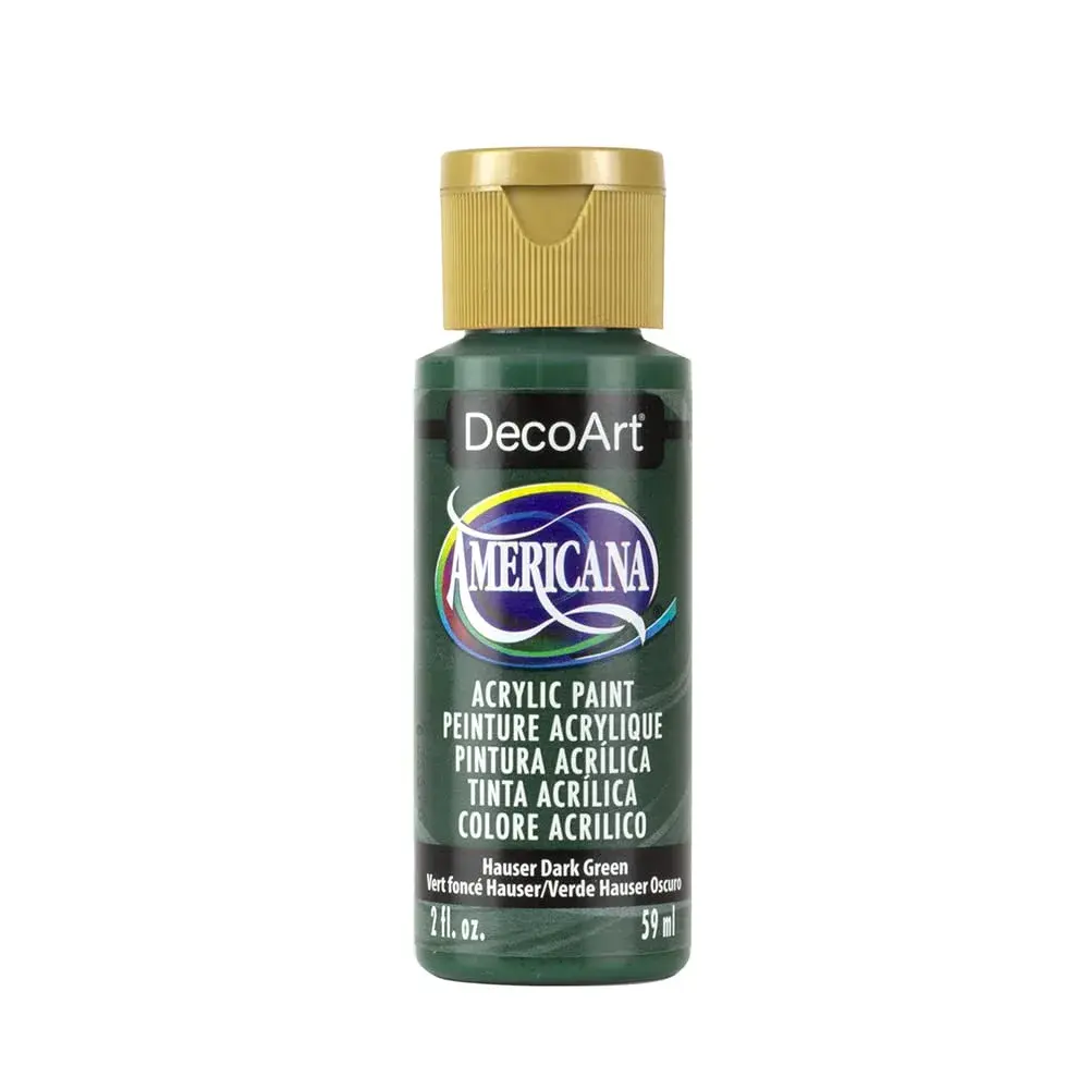 DecoArt Americana Acrylic Paint Hauser Dark Green 59ml (2 Fl Oz) | Non-Toxic & Highly Pigmented - main product image