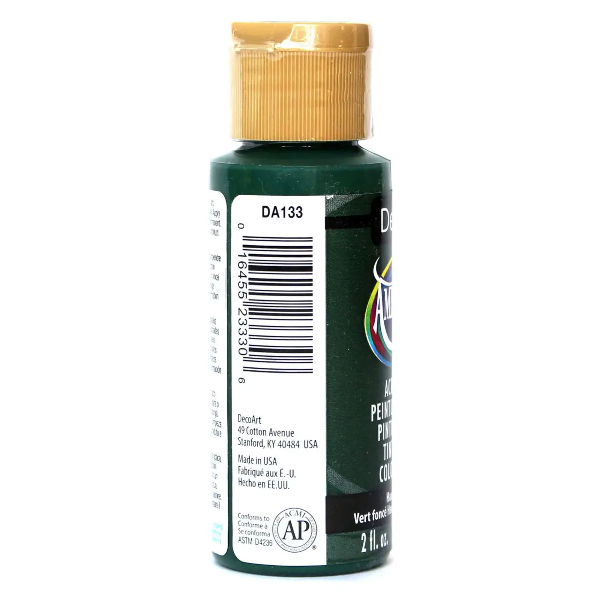 DecoArt Americana Acrylic Paint Hauser Dark Green 59ml (2 Fl Oz) | Non-Toxic & Highly Pigmented - view 2