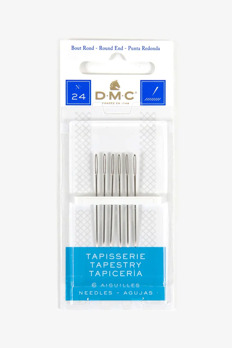 DMC 1767-24 Tapestry Hand Needles Size 24 | Blunt Rounded Steel for Cross Stitch & Needlepoint - main product image