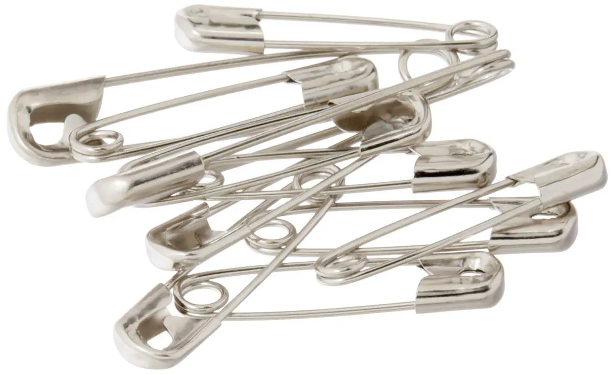 Dritz Safety Pins Size 1 & 2 | Rust-Resistant Nickel-Plated Steel (1-1/16" & 1-1/2") - view 2