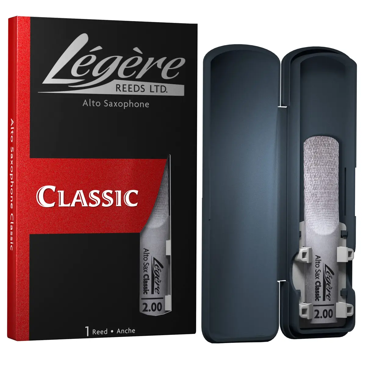 Légère Reeds Alto Saxophone Classic Strength 2.00 (AS2.00) 1 Reed | Easy-Playing, Durable, Synthetic Student Saxophone Reed - main product image
