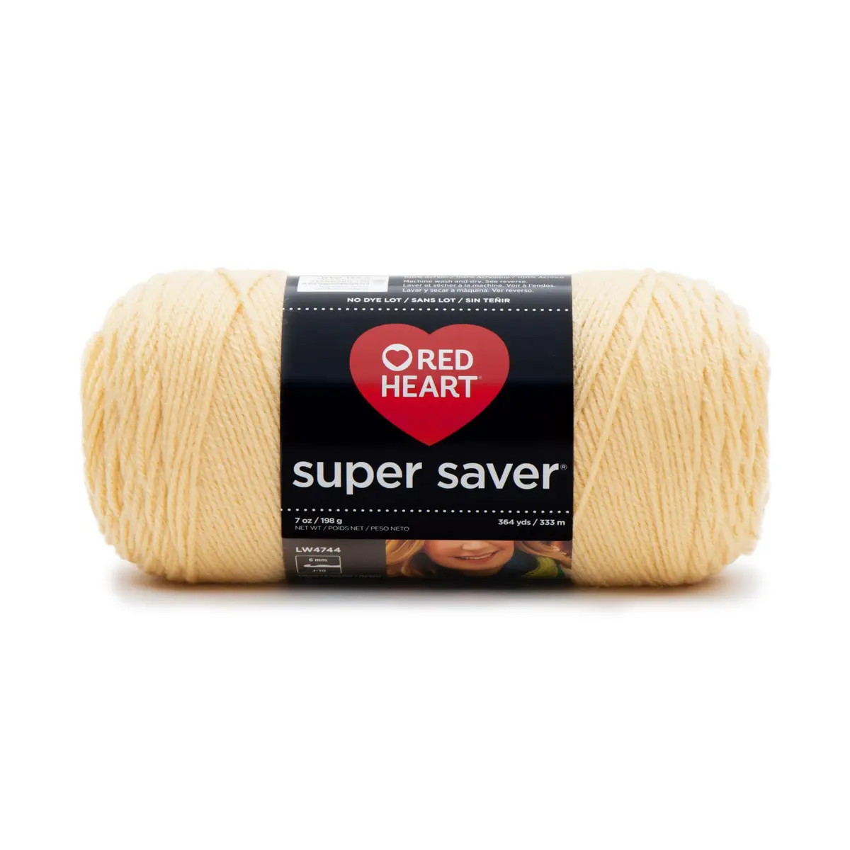 Red Heart Super Saver Yarn, Cornmeal, 198g (7oz) Skein | 100% Acrylic, Medium Weight, USA Sourced - main product image