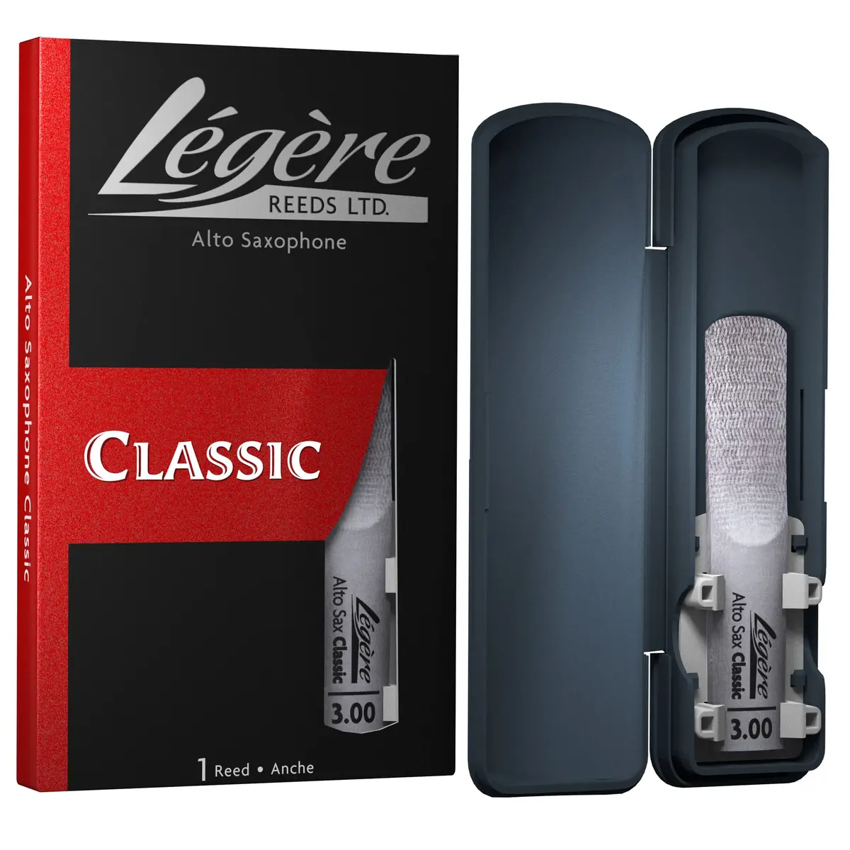 Légère Alto Saxophone Reed Classic Strength 3.00 (AS3.0) - Synthetic, Transparent | Easy-Playing, Durable, Consistent Response - main product image